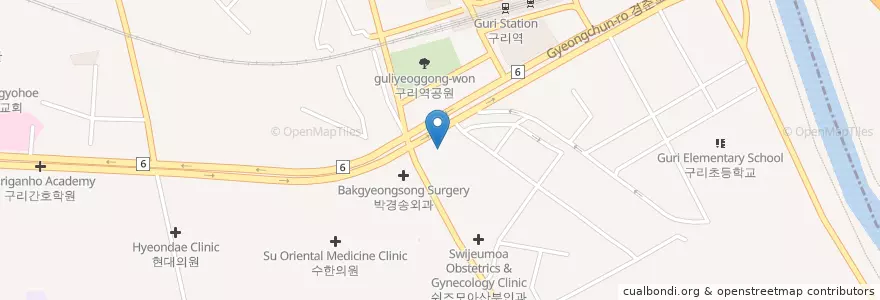 Mapa de ubicacion de 김철호의원 en 韩国/南韓, 京畿道, 九里市.