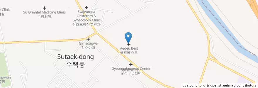 Mapa de ubicacion de 애드베스트 en Республика Корея, Кёнгидо, 구리시.