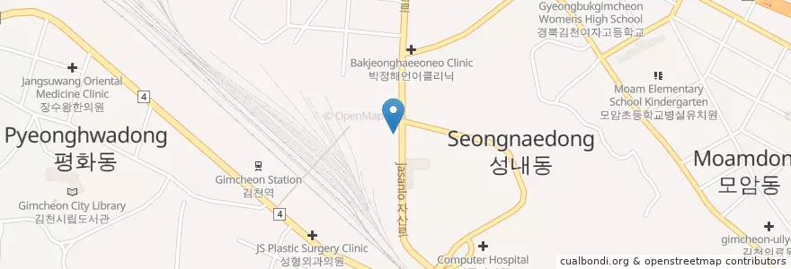 Mapa de ubicacion de 경희한의원 en Corea Del Sur, Gyeongsang Del Norte, 김천시.