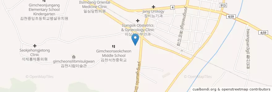 Mapa de ubicacion de 성림의원 en Coreia Do Sul, Gyeongsang Do Norte, 김천시.
