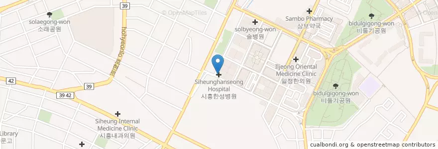 Mapa de ubicacion de 시흥한성병원 en Corea Del Sud, Gyeonggi, 시흥시.
