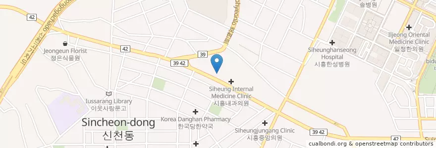 Mapa de ubicacion de Moa Dental Hospital en South Korea, Gyeonggi-Do, Siheung-Si.