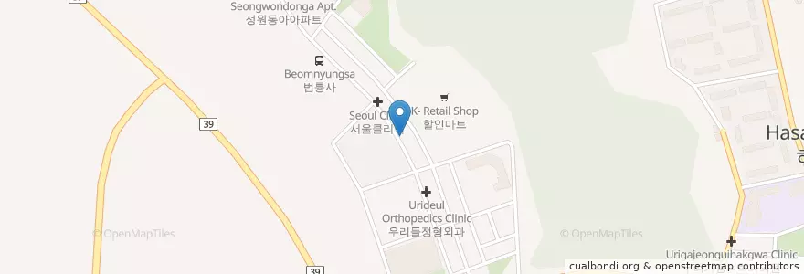 Mapa de ubicacion de 편한이치과 en Corée Du Sud, Gyeonggi, 시흥시.