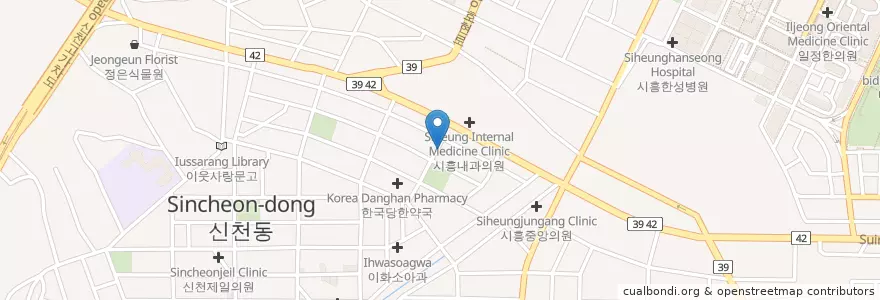 Mapa de ubicacion de 시흥치과의원 en 대한민국, 경기도, 시흥시.