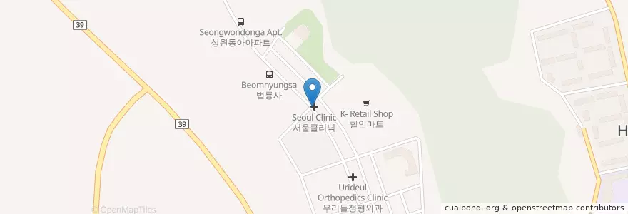 Mapa de ubicacion de 한빛치과의원 en Corée Du Sud, Gyeonggi, 시흥시.
