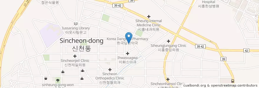 Mapa de ubicacion de Misohana Dental Clinic en South Korea, Gyeonggi-Do, Siheung-Si.