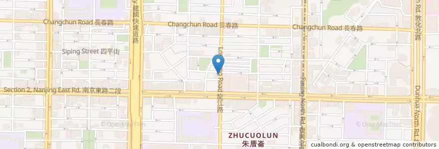 Mapa de ubicacion de 歪腰郵筒 en تایوان, 新北市, تایپه, 中山區.