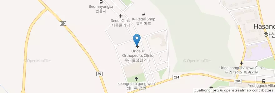 Mapa de ubicacion de 우리들정형외과 en 대한민국, 경기도, 시흥시.