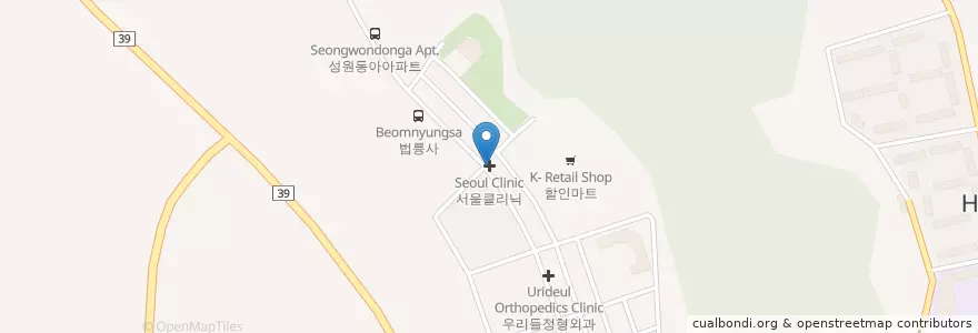 Mapa de ubicacion de 석향이비인후과의원 en Республика Корея, Кёнгидо, 시흥시.