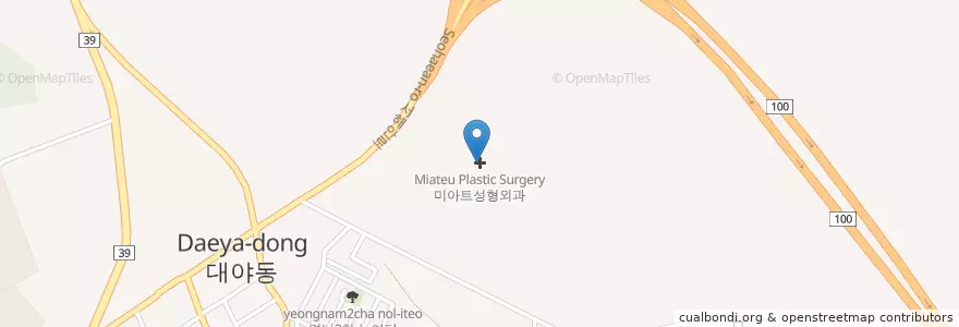 Mapa de ubicacion de 미아트성형외과 en 대한민국, 경기도, 시흥시.