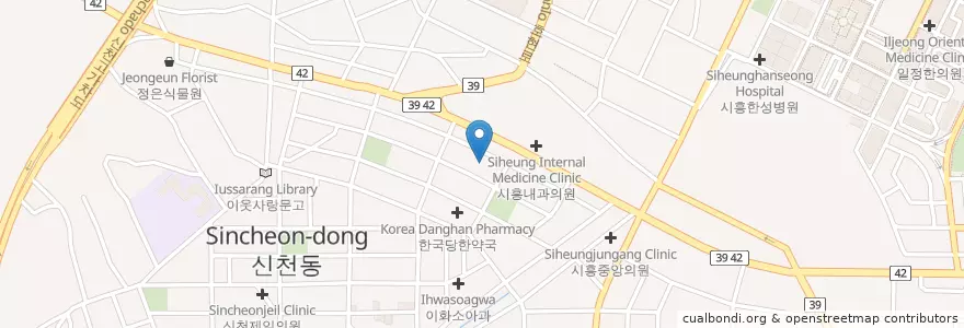 Mapa de ubicacion de 인성한의원 en Республика Корея, Кёнгидо, 시흥시.