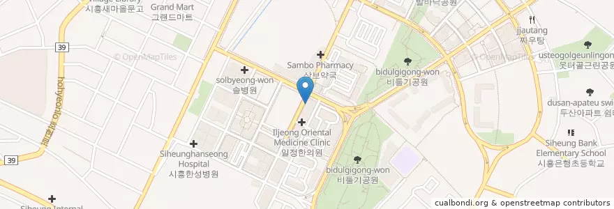 Mapa de ubicacion de 밝은아이아동발달센터(대야점) (Balgeunaiadongbaldal Center ( Daeyajeom )) en Corea Del Sur, Gyeonggi, 시흥시.