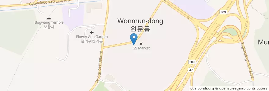 Mapa de ubicacion de 서울웰치과 en Corea Del Sur, Gyeonggi, 과천시.