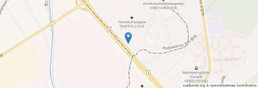 Mapa de ubicacion de 박가정의원 en Güney Kore, 경기도, 의왕시.