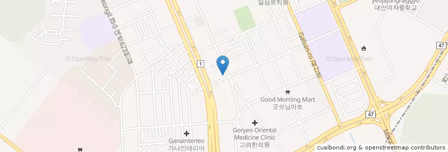 Mapa de ubicacion de Saemsosneun Surgery en South Korea, Gyeonggi-Do, Anyang-Si, 동안구, 호계동.
