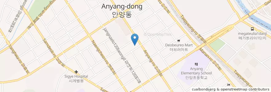 Mapa de ubicacion de 경희희망한의원 en 대한민국, 경기도, 안양시, 만안구.