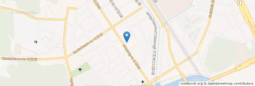 Mapa de ubicacion de 김형식내과 en 韩国/南韓, 京畿道, 安养市, 萬安區.