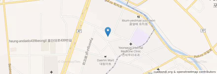 Mapa de ubicacion de 늘푸른서울치과 (Neulpureun Seoul Dental Clinic) en Республика Корея, Кёнгидо, 안양시, 동안구, 평촌동.