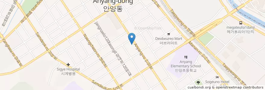 Mapa de ubicacion de 미래신경정신과의원 en 大韓民国, 京畿道, 安養市, 万安區.