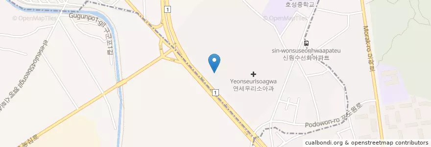 Mapa de ubicacion de 강선진수한의원 en Республика Корея, Кёнгидо.