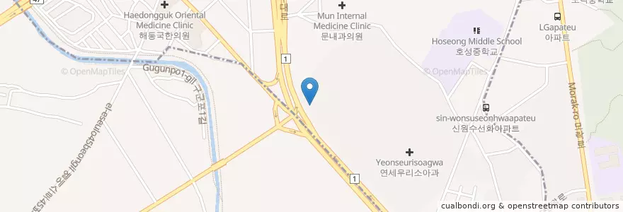 Mapa de ubicacion de 김인천동물병원 en Республика Корея, Кёнгидо, 호계동.