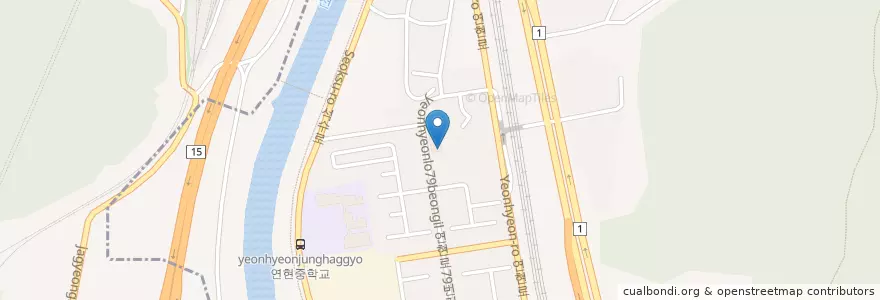 Mapa de ubicacion de 새봄치과의원 en کره جنوبی, گیونگی-دو, 안양시, 만안구.