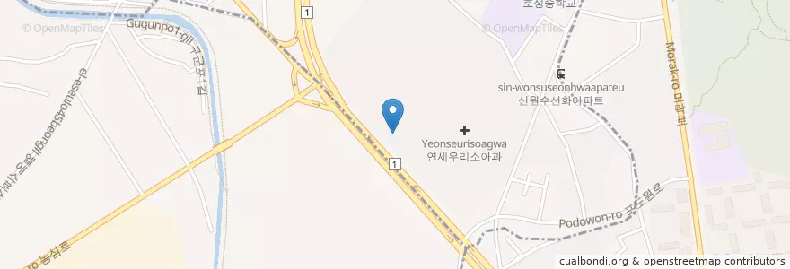 Mapa de ubicacion de 세진치과의원 en كوريا الجنوبية, 경기도.
