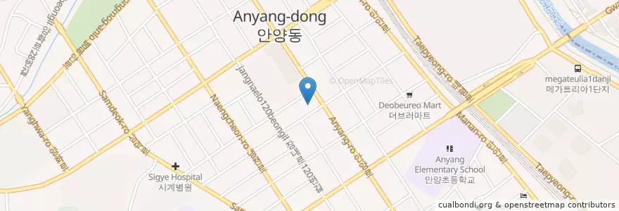 Mapa de ubicacion de 하나치과의원 en Güney Kore, 경기도, 안양시, 만안구.