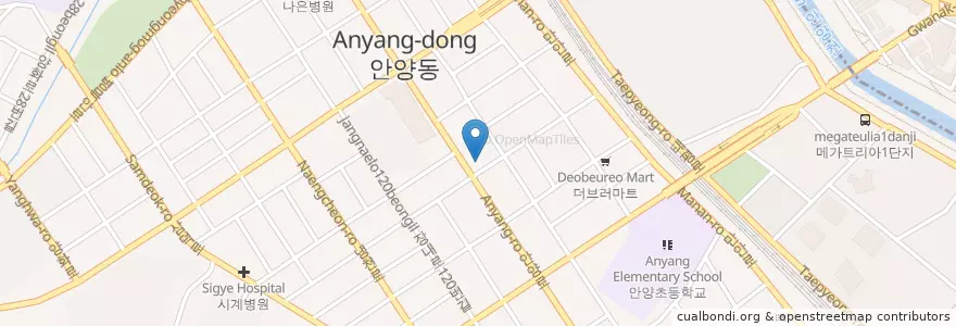Mapa de ubicacion de 석치과의원 en کره جنوبی, گیونگی-دو, 안양시, 만안구.