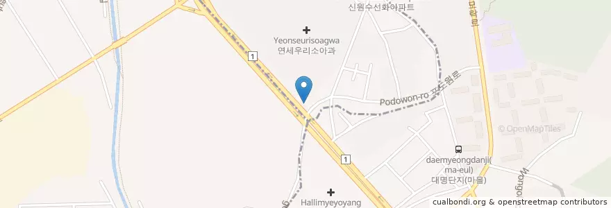 Mapa de ubicacion de 위드치과 en کره جنوبی, گیونگی-دو, 의왕시.