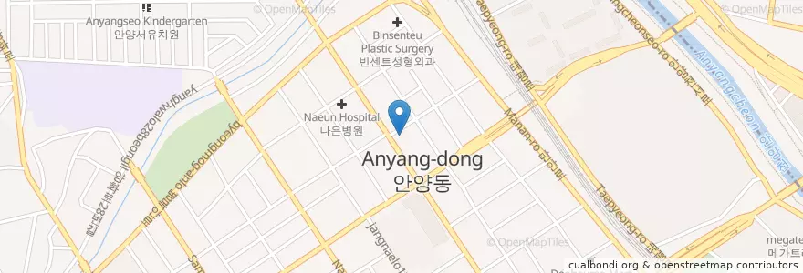 Mapa de ubicacion de 수내과의원 en Güney Kore, 경기도, 안양시, 만안구.