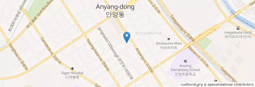 Mapa de ubicacion de 하나내과 en Güney Kore, 경기도, 안양시, 만안구.