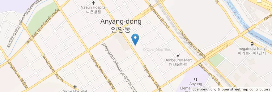 Mapa de ubicacion de 최영찬피부과의원 en کره جنوبی, گیونگی-دو, 안양시, 만안구.