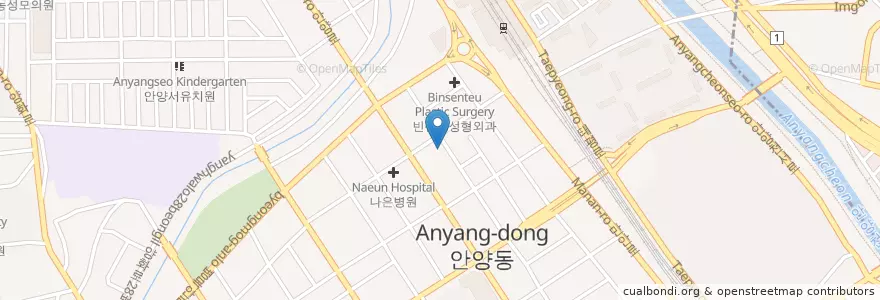 Mapa de ubicacion de 남연순산부인과 en 大韓民国, 京畿道, 安養市, 万安區.