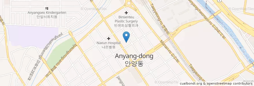 Mapa de ubicacion de 이소아과의원 en Corea Del Sud, Gyeonggi, 안양시, 만안구.