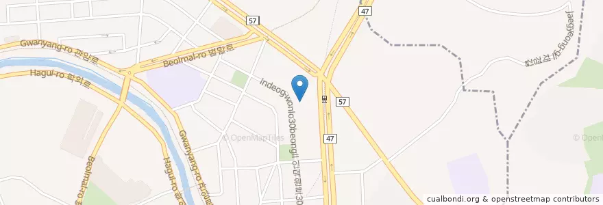 Mapa de ubicacion de 이신경정신과의원 en 韩国/南韓, 京畿道, 安养市, 東安區, 관양동.