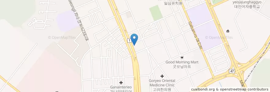 Mapa de ubicacion de 선진정형외과의원 en Güney Kore, 경기도, 안양시, 동안구, 호계동.