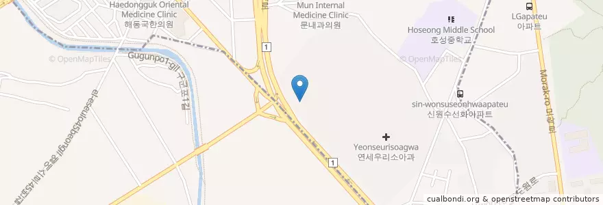 Mapa de ubicacion de 원불교호계원광한의원 en Korea Selatan, Gyeonggi, 호계동.