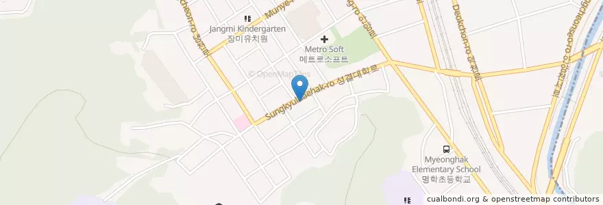 Mapa de ubicacion de Jungang Oriental Medicine Clinic en South Korea, Gyeonggi-Do, Anyang-Si, 만안구.