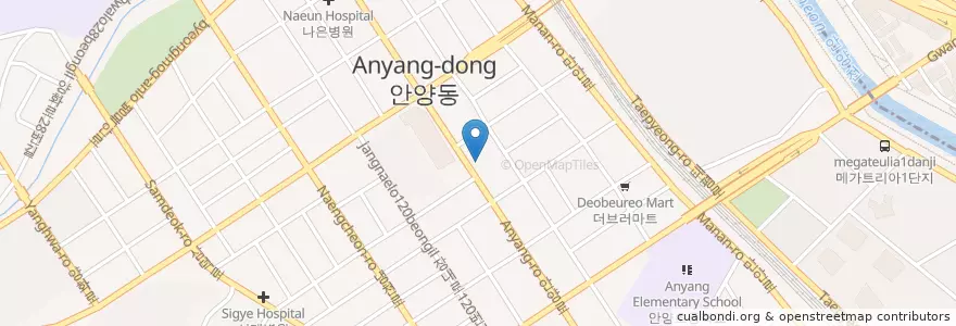 Mapa de ubicacion de 임창경한의원 en Korea Selatan, Gyeonggi, 안양시, 만안구.