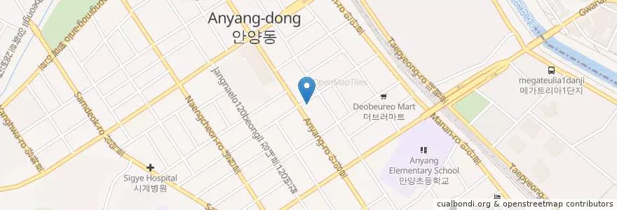 Mapa de ubicacion de 남부경희한의원 en 大韓民国, 京畿道, 安養市, 万安區.
