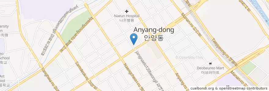 Mapa de ubicacion de 자연한의원 en Corea Del Sur, Gyeonggi, 안양시, 만안구.