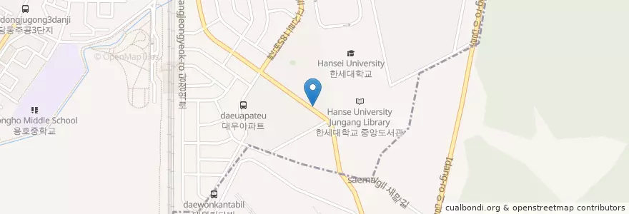 Mapa de ubicacion de 산본연세치과 en 대한민국, 경기도, 군포시, 의왕시.