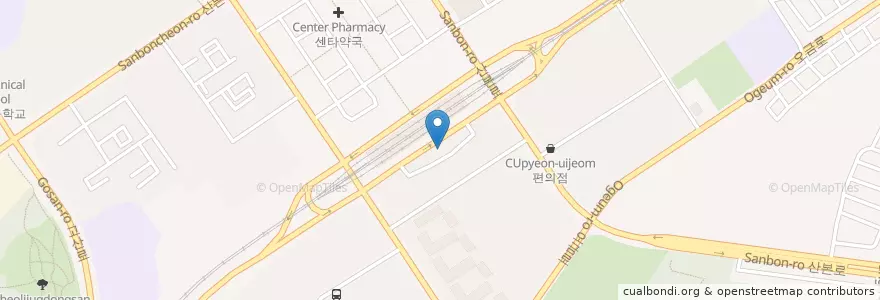 Mapa de ubicacion de 송치과 en 대한민국, 경기도, 군포시.