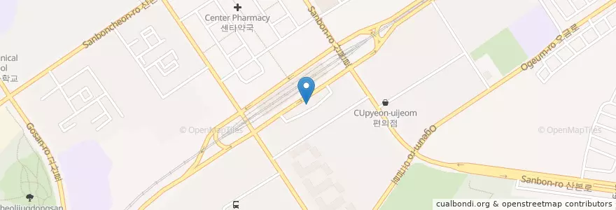 Mapa de ubicacion de 산본동오내과 en Korea Selatan, Gyeonggi, 군포시.