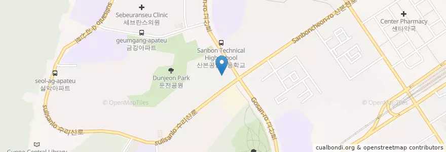 Mapa de ubicacion de 현대중앙의원 en Corée Du Sud, Gyeonggi, 군포시.