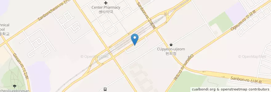Mapa de ubicacion de 수이비인후과 en 韩国/南韓, 京畿道, 軍浦市.