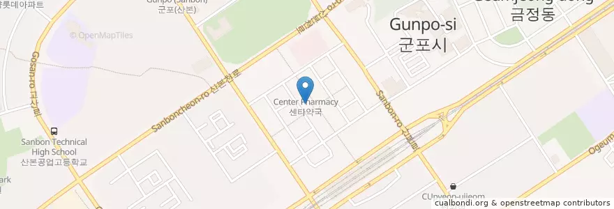 Mapa de ubicacion de Mirae Neuropsychiatric Clinic en South Korea, Gyeonggi-Do, Gunpo-Si.