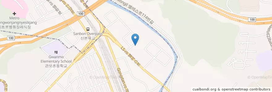 Mapa de ubicacion de (주)어린이에프씨 en Corea Del Sud, Gyeonggi.