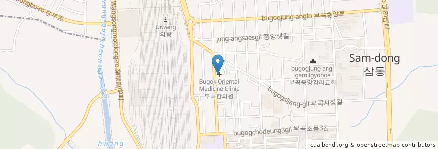 Mapa de ubicacion de 부곡한의원 en Республика Корея, Кёнгидо, 의왕시, 부곡동.